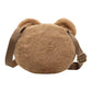 Amamcy Cute Stuffed Animal Purse For Girls 3D Bear Panda Head Crossbody Bag Fluffy Pig Frog Shoulder Bag Plush Animal Bag
