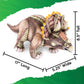 Real Planet 14' Dinosaur Plush Toy - Plush Dinosaur Stuffed Animal, Dinosaur Plushie, Baby Safe Dinosaur Plush, Cute Dinosaur Plushies (Brown Triceratops, 14') (17' Long)