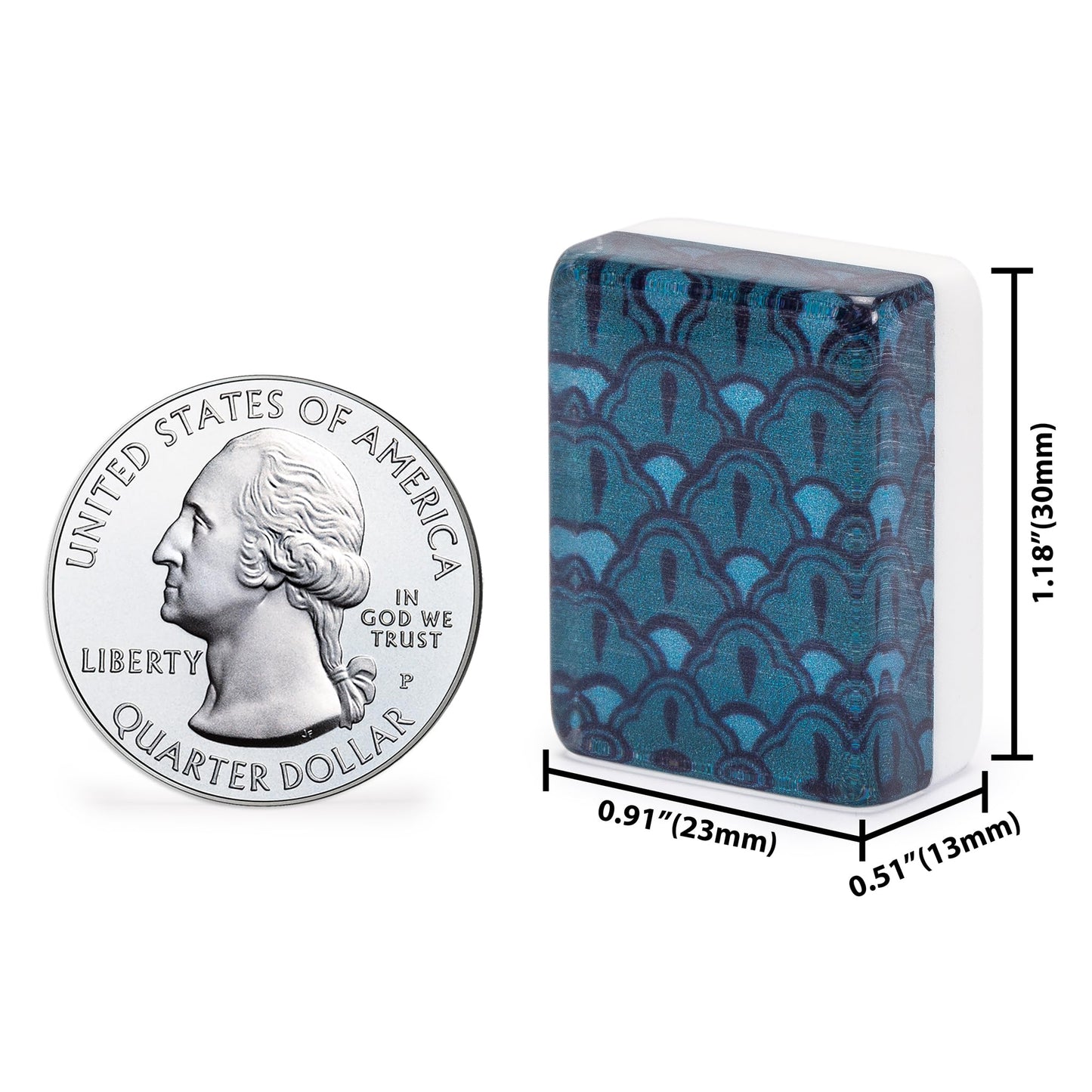 Yellow Mountain Imports American Mahjong Set - Oceana, Acrylic, Model TC-AF001-A, All-in-One Racks, Scoring Coins, Soft Case