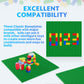Pokiiulk Classic Building Plates - 10 Large 10"x10" Green Plastic Baseplates, Compatible with Major Brands, STEM Gift for Ages 3+