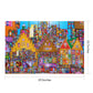 Bgraamiens Puzzle-City Street-1000 Pieces Creative Colorful City Street View Jigsaw Puzzle Color Challenge Puzzle