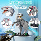 AIRNEY Light Up Dinosaur Building Block Set, 23.6" Glowing Tyrannosaur, Educational Plastic Kit for Boys 6+ and Adults, White