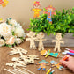 Blueweenly 12 Pcs Fall Scarecrow Painting Craft Kits for Kids DIY Scarecrow Unfinished Paintable Wood Slices Make Your Own Craft