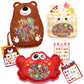 Joyreal Hide And Seek Busy Bag- 3 Pack Seek And Find Hidden Object Game, Sensory Hidden Object Search Problem Solving Travel Game For Kids 2+, Including Alphabet, Food, Fish, Animal (3)