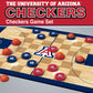 Masterpieces Ncaa Arizona Wildcats, Checkers Board Game, For Ages 6+