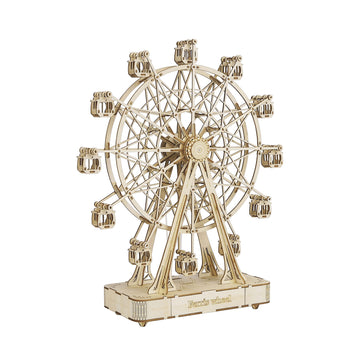 Rolife 3D Wooden Puzzle For Adults,Mechanical Diy Crafts Kits For Kids,Ferris Wheels Music Model Kits To Build,Brain Teaser Puzzles For Boys And Girls