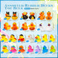 Leyndo 100 Pcs 2'' Rubber Ducks Party Favors Assorted Toy Bulk Mini Floater For Kids Trick Or Treat Supplies Goodie Bag Fillers