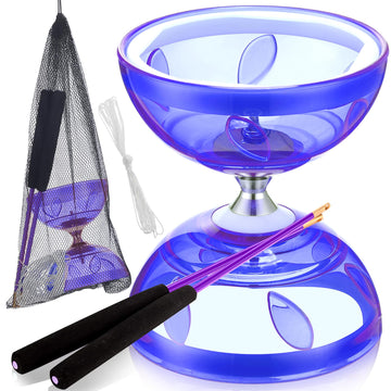 Simgoing Chinese Yoyo Diabolo Set Includes Colorful Chinese Yoyo with 2 Pieces Diabolo Sticks, 1 Piece String, 1 Net Bag for Fun