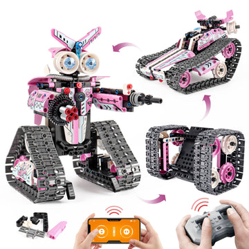 Funbud STEM Projects Robot Building Toys for Kids Ages 7-9 8-12 Years Old, Girls 3 in 1 Remote Control Robotics Kit, Educational
