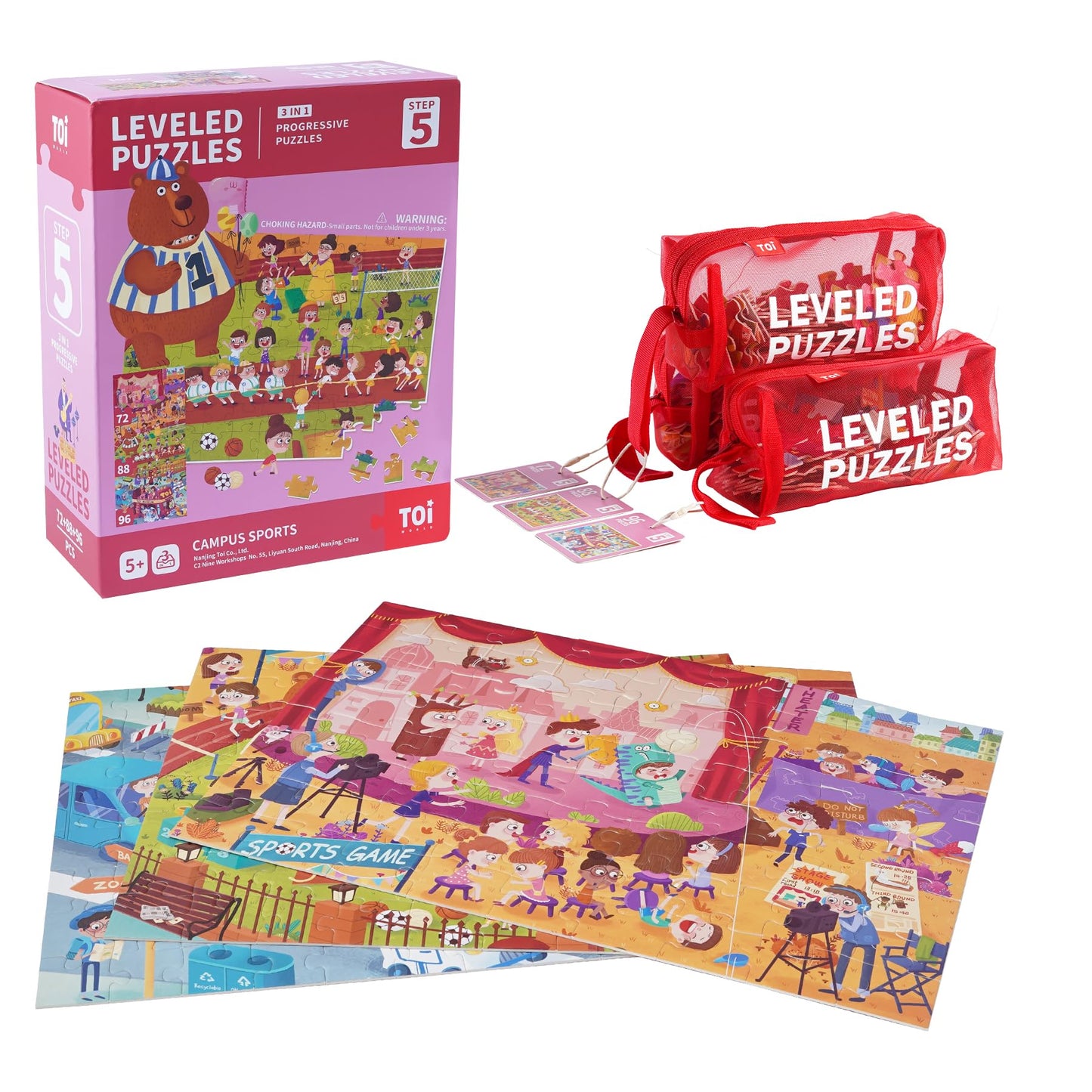 Toi Leveled Puzzles For Kids Aged 4 And Up, Toddler Puzzle Preschool Learning Jigsaw Puzzles, Large Pieces Educational Game For