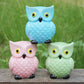 Zching Cute Owl Ceramic Piggy Bank Personalized Money Saving Bank For Kids Girls Nursery Gift Decor