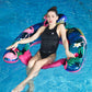 Wernnsai Inflatable Pool Float Chair - 2 Pack Pool Float Seat With Cup Holder Backrest Portable Water Hammock Lounges Chair Swimming Pool Party Toy Floaties Beach Floaty For Adult