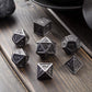 DnDnD Acient Silver Metal DND Dice Set, 7PCS D&D Metal Dice with Metal Case for Dungeons and Dragons, Shadowrun, Pathfinder, Sav