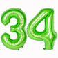 Number Balloons 40 Inch Green Birthday Party Decorations 34St Digital Jumbo Helium Foil Mylar Balloon