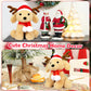 Hagusahuo Dog Plush Elk Stuffed Animal Toy, Soft Christmas Plushie Pillow, Cute Puppy Plush Doll Toy For Kids Boys Girls Kawaii Christmas Decor (Elk-Teddy)