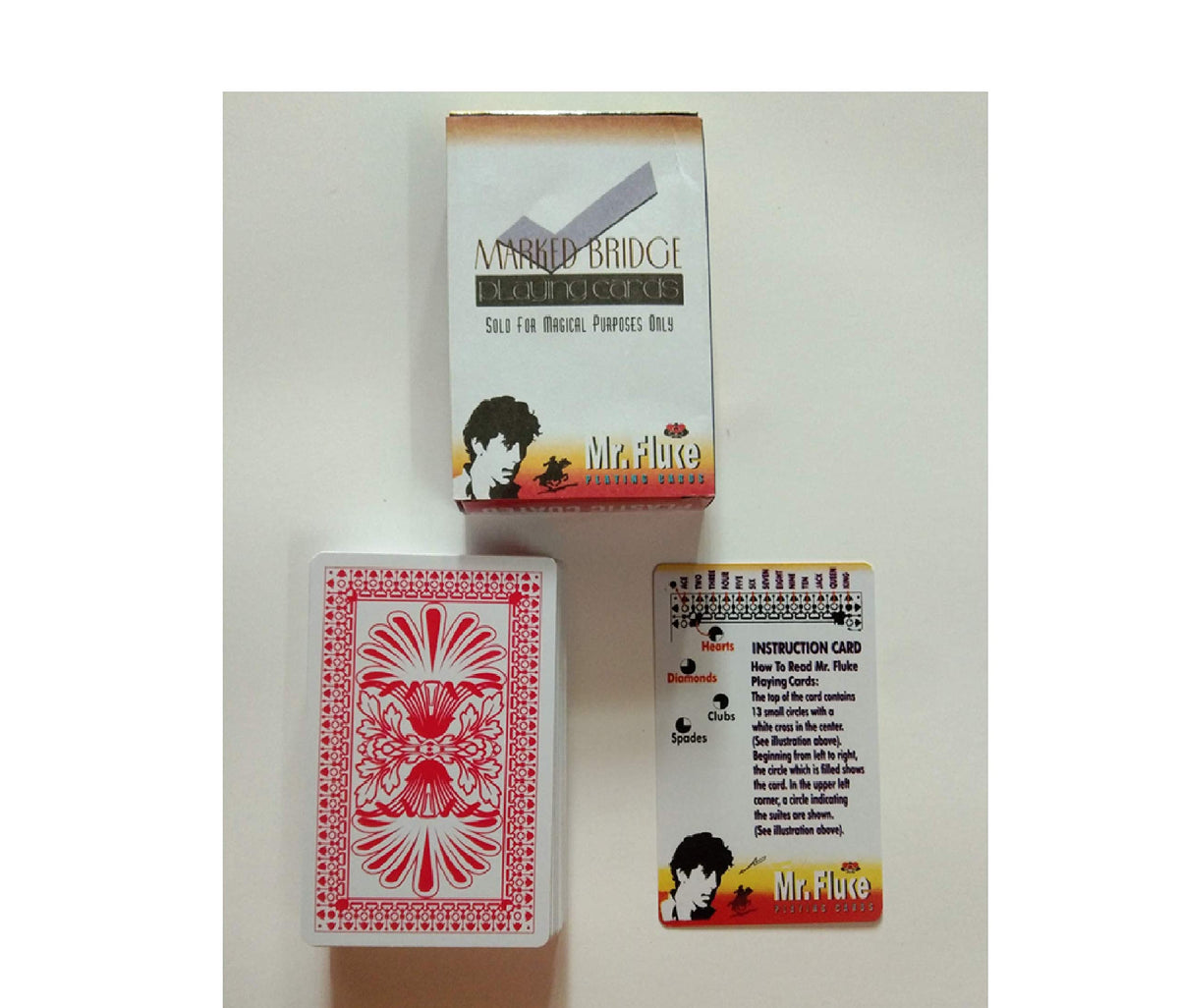 R.S.Magic Tricks Spy Mr.Fluke Red Cheating Playing Card Marked Card Magic