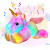 Cuteoy Plush Unicorn Nightlight Toy, 13" Pink Fabric, LED Glowing, Singing Lullabies, Perfect Gift for Kids, Boys & Girls