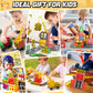 Magnetic Tiles Road Building Blocks - Magnet Crane Car Set For Kids Ages 3-5 4-8 5-7 Preschool City Construction Kids Games Dino