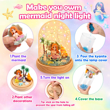Syokzey Unicorn Gifts For Girls, Gifts Toys For 3-8 Year Old Kids, Craft Kits For Kids Age 3-8, Easter Basket Stuffers (Mermaid)