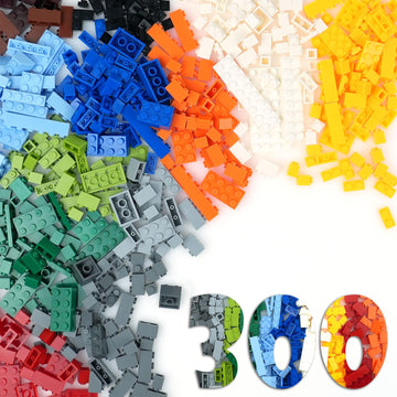 Building Bricks Compatible With Classic Creative Blocks Of All Major Brands,300Pieces Basic Bulk Small Brick Set,Building Blocks