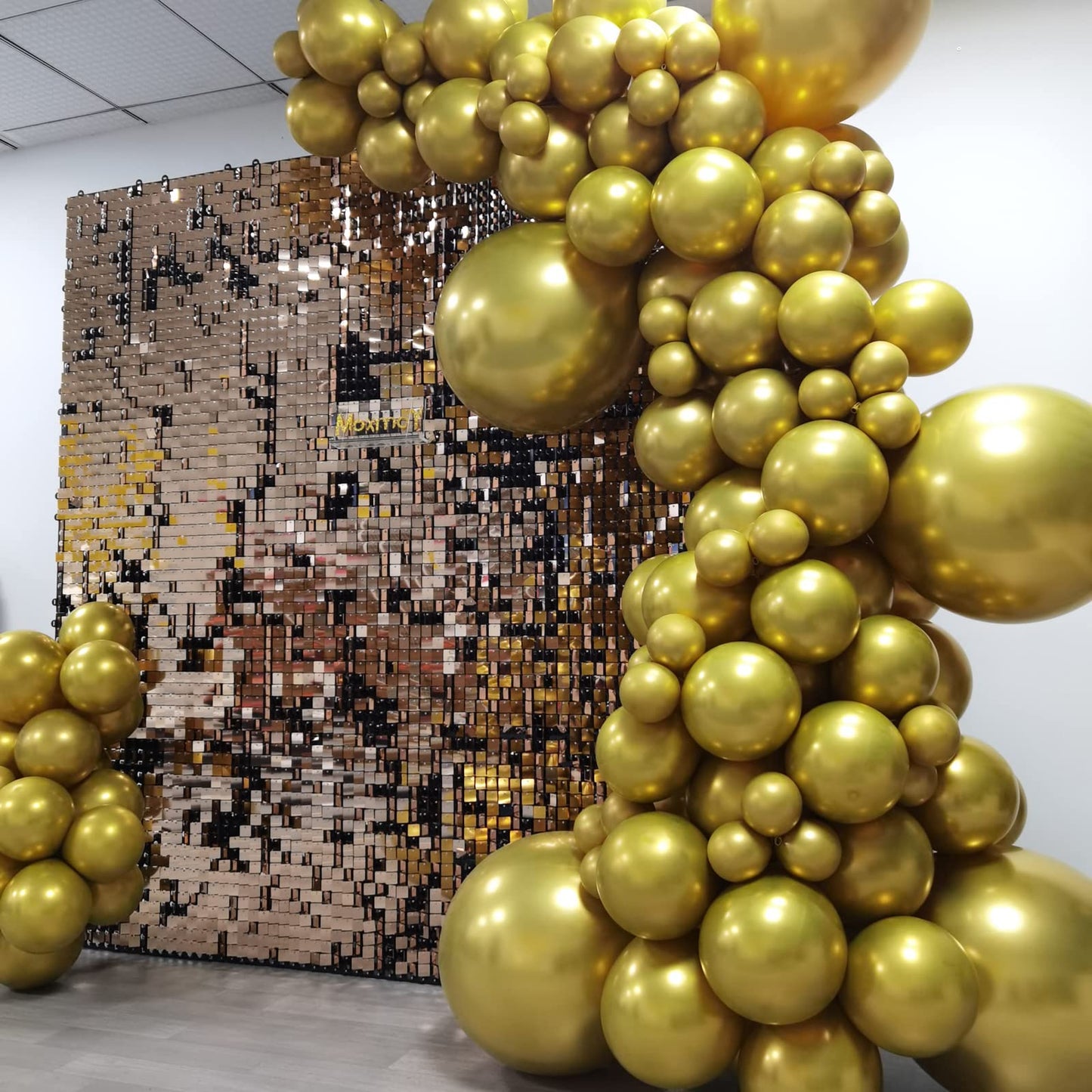 Moxmay 102 Pieces Chrome Gold Balloons 18In 12In 10In 5In Different Sizes Metallic Party Balloon Kit For Birthday Halloween Chri