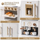 Robud Wooden Play Kitchen Set For Kids, Pretend Toy Kitchen With Ice Maker, Coffee Machine, Oven, Microwave, Cabinet, Utensils,