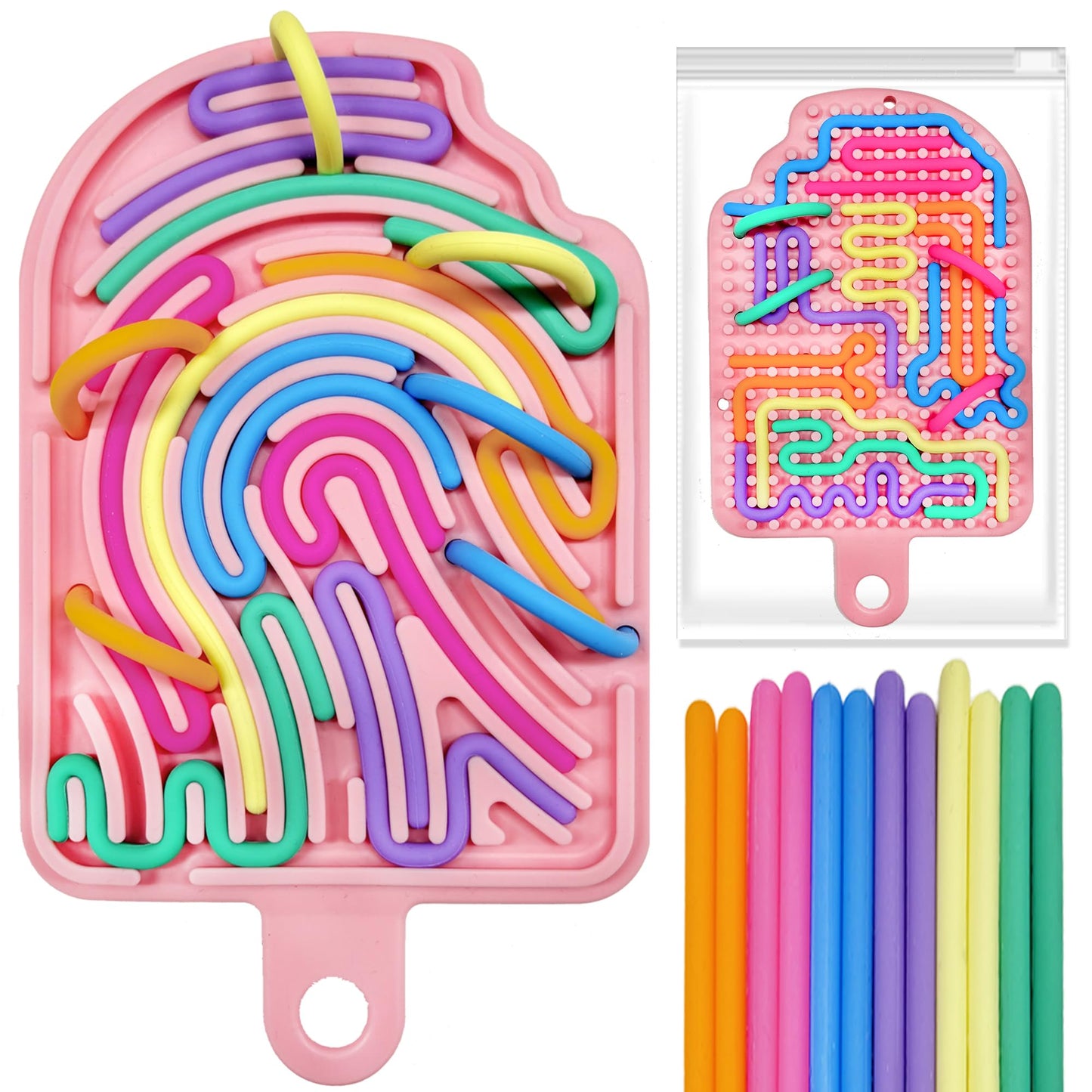 Silicone Sensory Activity Board, Double-Side Fidget Toy For Anxiety, Stress, Adhd, Autism And Calming, Silent, No Mess, Sensory