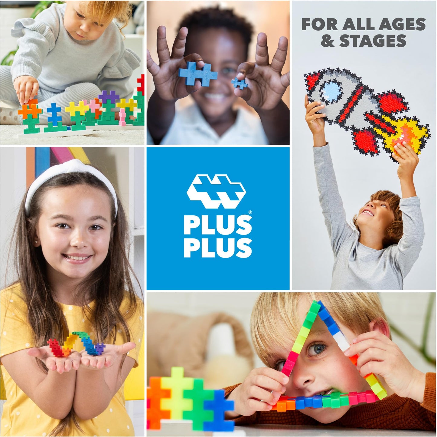 PLUS PLUS Creepy Critter Fun Pack - Halloween 3D Puzzle Set, 160 Glow in The Dark Interlocking Plastic Pieces for Kids