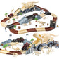 TUMAMA Dinosaur Toys Race Track, Dinosaur Fossil Theme Flexible Race Track Toy Set for Kids 3-5 5-7, Create Road Racing World fo