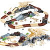 TUMAMA Dinosaur Toys Race Track, Dinosaur Fossil Theme Flexible Race Track Toy Set for Kids 3-5 5-7, Create Road Racing World fo