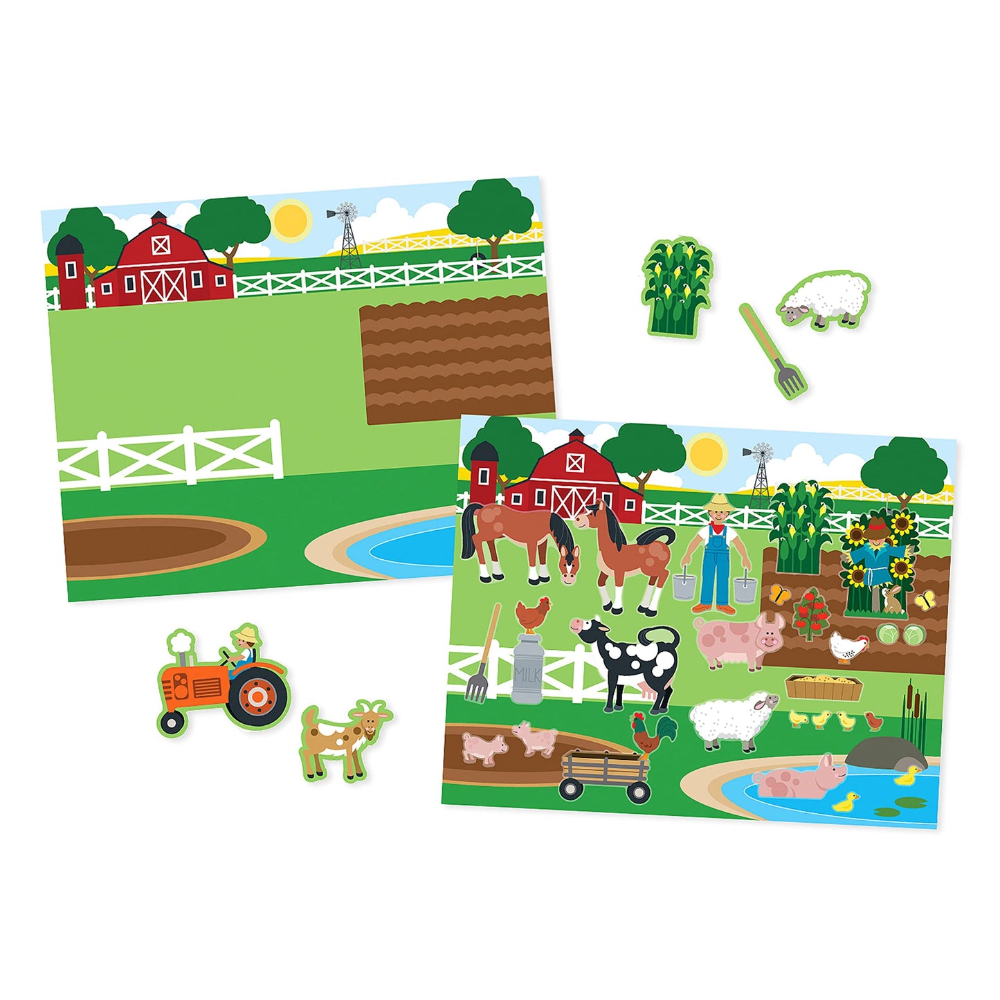 Melissa & Doug Reusable Sticker Pads Set: Habitats, Vehicles, Town: 115 Stickers