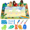 SNAPTRON 80 X 60cm Reusable Magic Water Dinosaur Drawing Mat| Big Doodle Mat for Kids| Drawing Mat, Water Doodle for Kids with 3