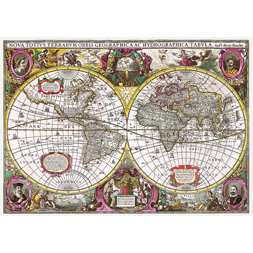 Trefl 2000 Piece Jigsaw Puzzle  A New Land and Water Map of The Entire Earth  1630