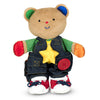 Melissa & Doug Teddy Wear Educational Plush Bear Toy, Zipper & Button Learning, Model 9169, Multi-color, 1 EA