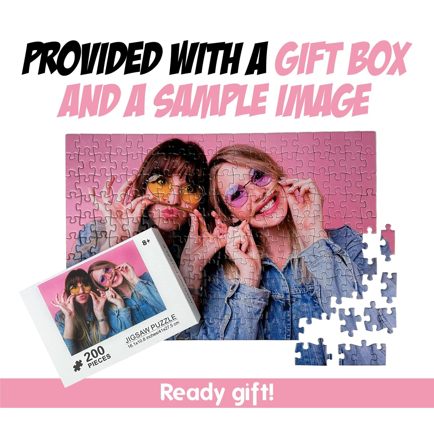 Custom Puzzles From Photos, Customized Picture Puzzle 200 Pieces, Personalized Photo Gifts For Birthday Anniversary Wedding Holi