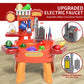 Pupu Pig Play Kitchen Water Table, Play Sink With Running Water, Toddler Toy Sink With Electric Faucet, Play Food & Kitchen Acce
