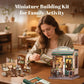 Fsolis Book Nook Kit - DIY Scene Miniature Dollhouse Kit for mature-themeds Bookshelf Puzzle Tiny House Mini Craft Coffee Shop Model Bookshelf Decor Gifts for Women Book Lovers Puzzle Beginners (Sunny Cafe)
