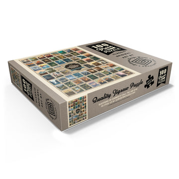 Mypuzzle 63 American National Parks: By Kenneth Crane, Vintage Poster - Premium 100 Piece Jigsaw Puzzle For Adults