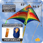 ORGCLDKT-Rainbow Cruiser Delta Kite, Kites for Kids Ages 8-12,4-8,Boys,Girls,Kites for Adults,Beach,Beginners,Giant.1Pc or 3Pcs