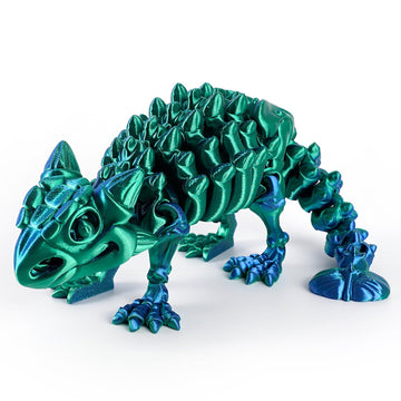 3D Printed Dinosaur  3D Printed Animals Dragon Fidget Toy mature-themed Desk  Poseable Dino Skeletons with Articulated Joints  Easter Basket Stuffers  Home Decor  Stress Relief Toy for Autism (Ankylosaurus)