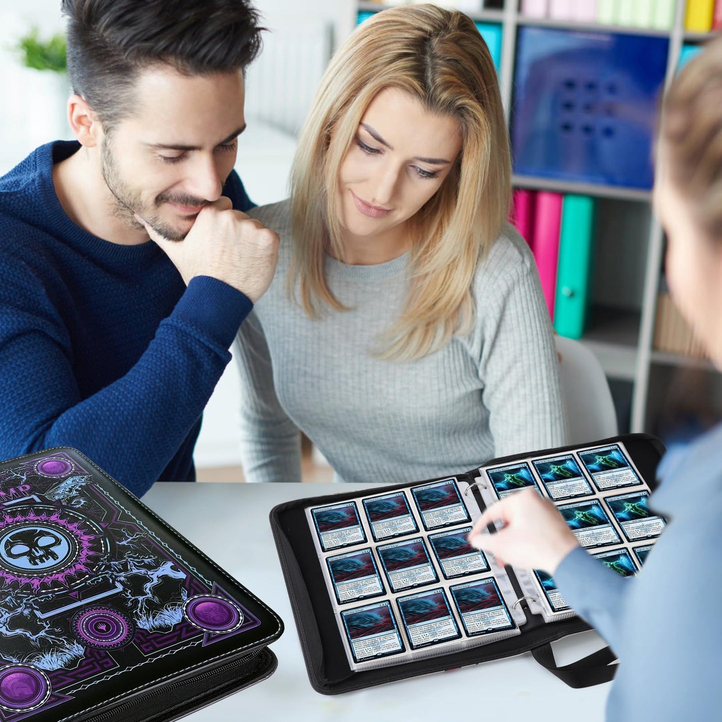 MTGPRO Trading Card Binder 9 Pocket Card Binder with Sleeves 720 Double Sided Pocket enhanced Collector Card Album Card Collection Folder for MTG TCG Yugioh Game Cards (Purple)