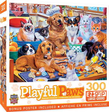 Baby Fanatics MasterPieces 300 Piece EZ Grip Jigsaw Puzzle - Baking Cookoff - 18x24