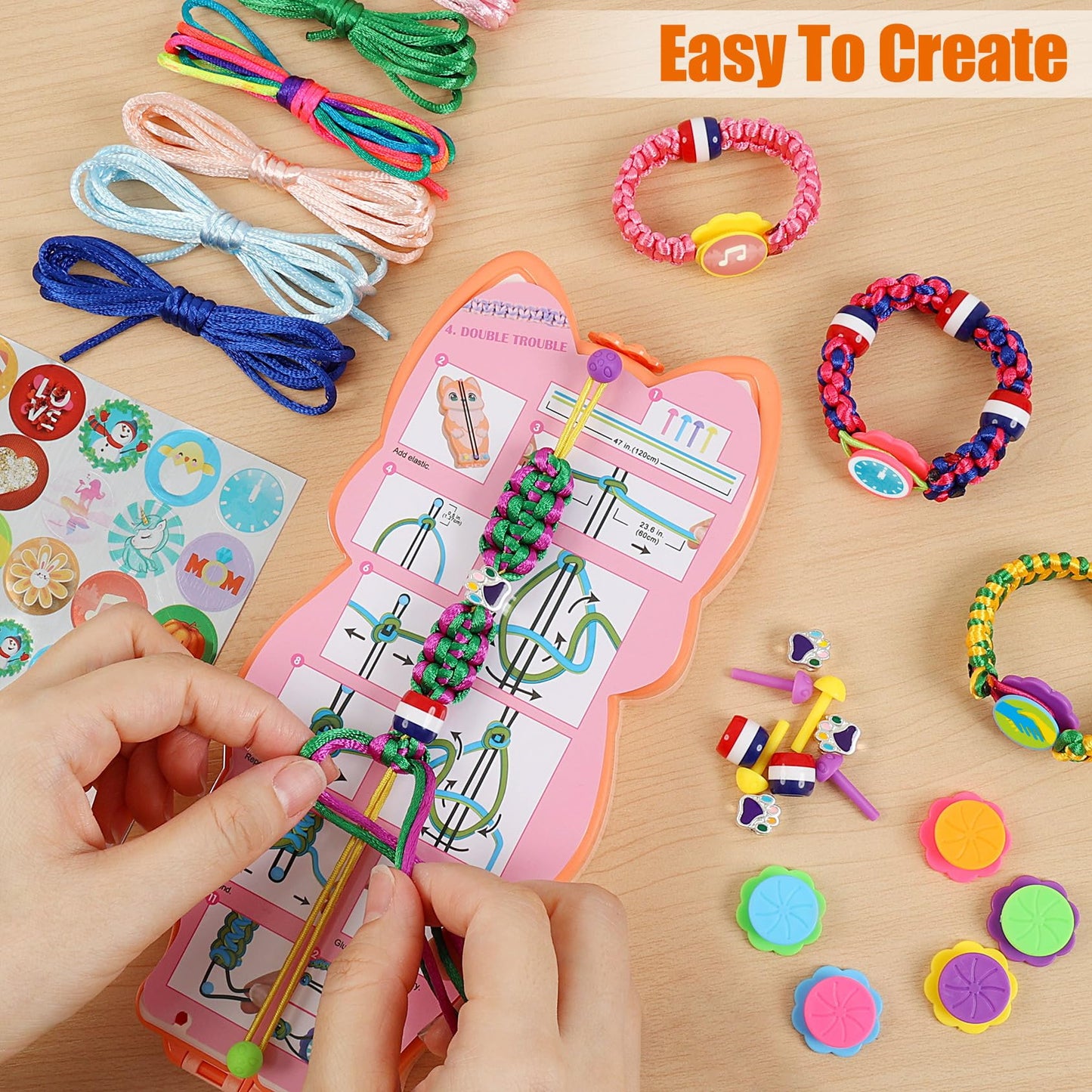 FUNiOi Bracelet Making Kit for Girls 8-10 12 Year Old - DIY Friendship Bracelets Crafts Toys for Kids Ages 6, 7+, Cool Birthday