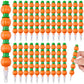 Faccito 48 Pcs Halloween Pumpkin Stackable Pencils for Kids Stacking Point Pencils Party Favors for Fall Halloween Pumpkin Thank