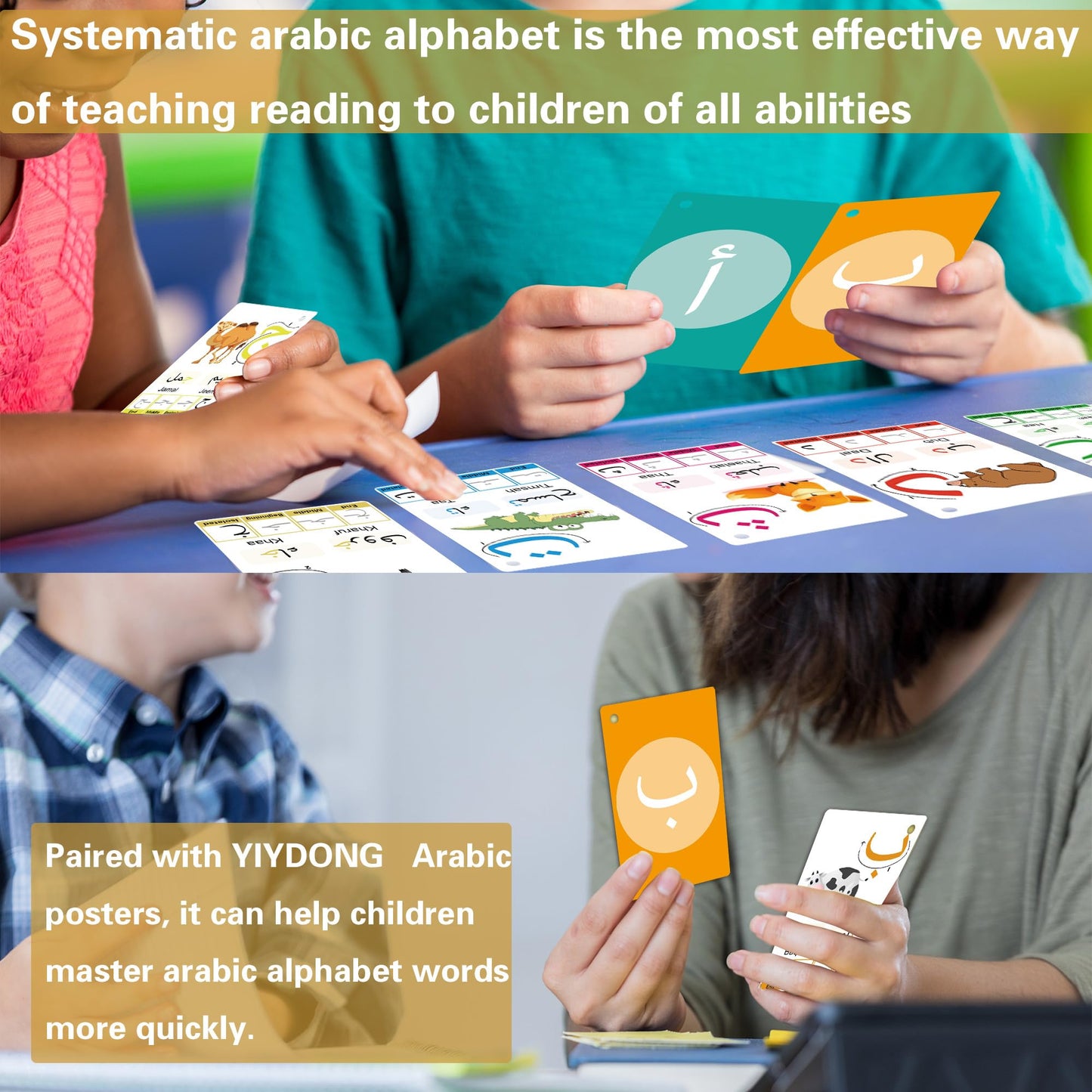 Yiydong Arabic Flash Cards For Beginners, Learn Arabic Alphabet For Kids, Teens And Adults, Educational Language Learning Resour