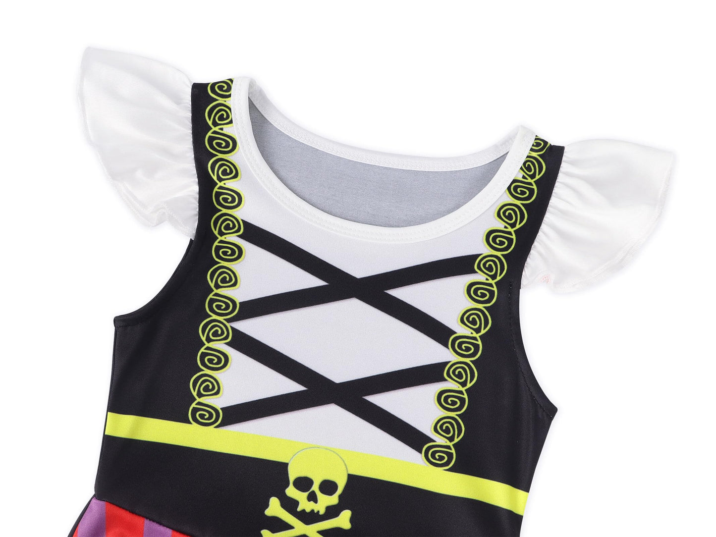 Sukyfecde Pirate Costume Dress Up For Girls Kids Buccaneer Cosplay Outfits Birthday Party Dress Halloween Princess Dresses Size