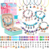 Charm Bracelet Making Kit for Girls, Kids Charm Bracelet Making Kit with Jewelry Gift Box for Girls Sister, Necklace Arts Crafts