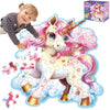 45Pcs Shimmery Unicorn Floor Puzzles For Kids Ages 3-5, Jumbo Jigsaw Puzzles For Kids Unicorn Puzzle For Toddlers Age 3+ Year Ol