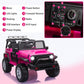 Tobbi 12V Kids Ride On Car, Electric Vehicles Jeep Car With Remote Control, Music, Mp3 Player, Lighting, Rose Red
