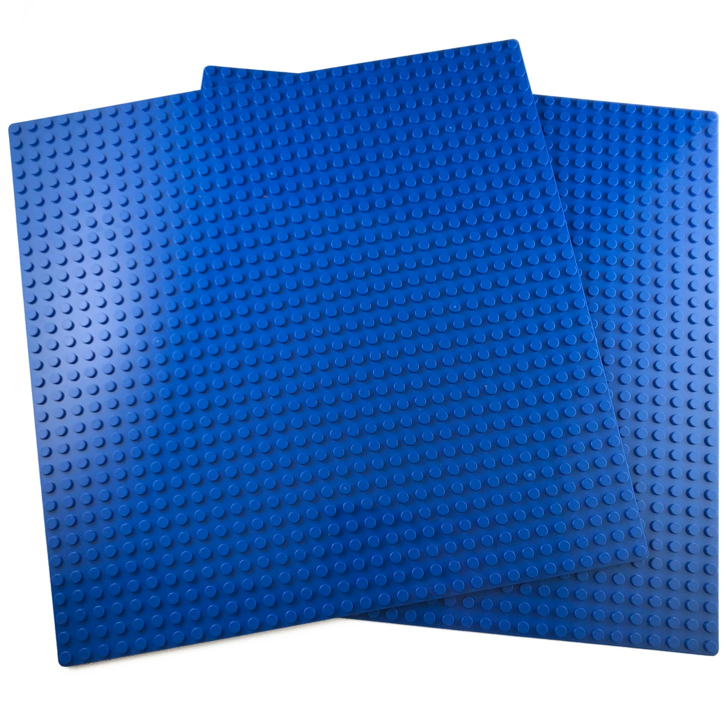 Apostrophe Games Building Blocks Base Plates Compatible With All Major Brands - 2 Pack, 10 X 10 Inches Baseplate For Building Bricks - Durable And Sturdy Baseplates (2X Blue)
